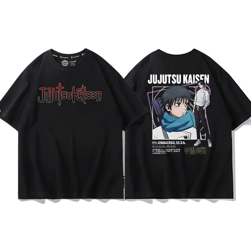 Summer Spell Battle Short Sleeve Fuhei Hui Wu Tiao Wu Hu Zhi You Ren Surrounding Pure Cotton Printed Men's and Women's T-shirt