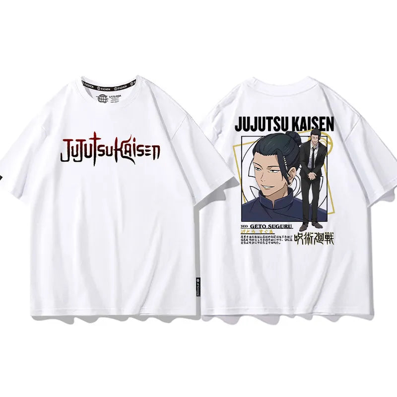 Summer Spell Battle Short Sleeve Fuhei Hui Wu Tiao Wu Hu Zhi You Ren Surrounding Pure Cotton Printed Men's and Women's T-shirt