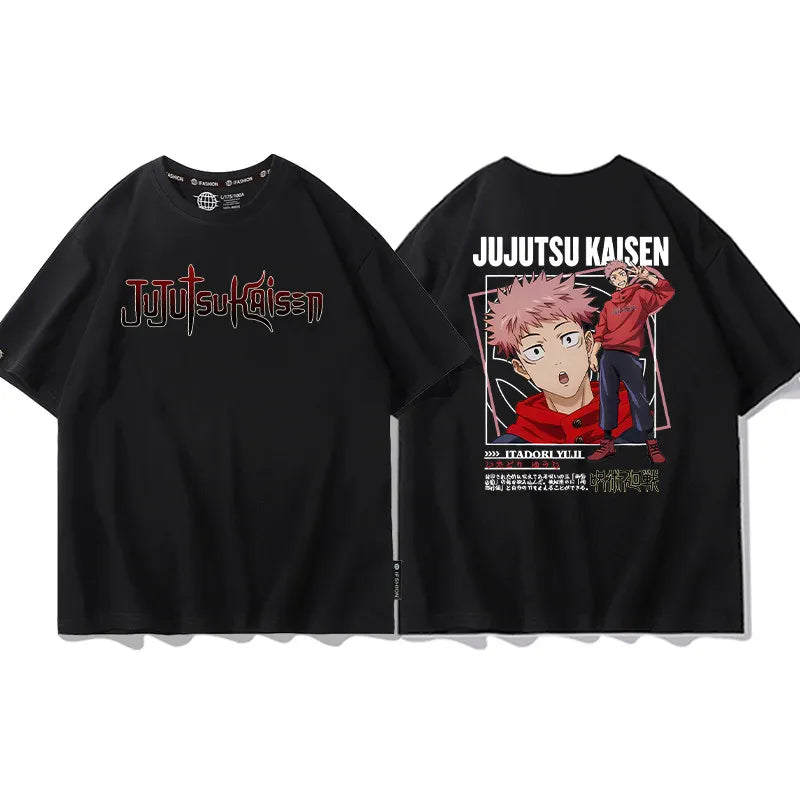 Summer Spell Battle Short Sleeve Fuhei Hui Wu Tiao Wu Hu Zhi You Ren Surrounding Pure Cotton Printed Men's and Women's T-shirt