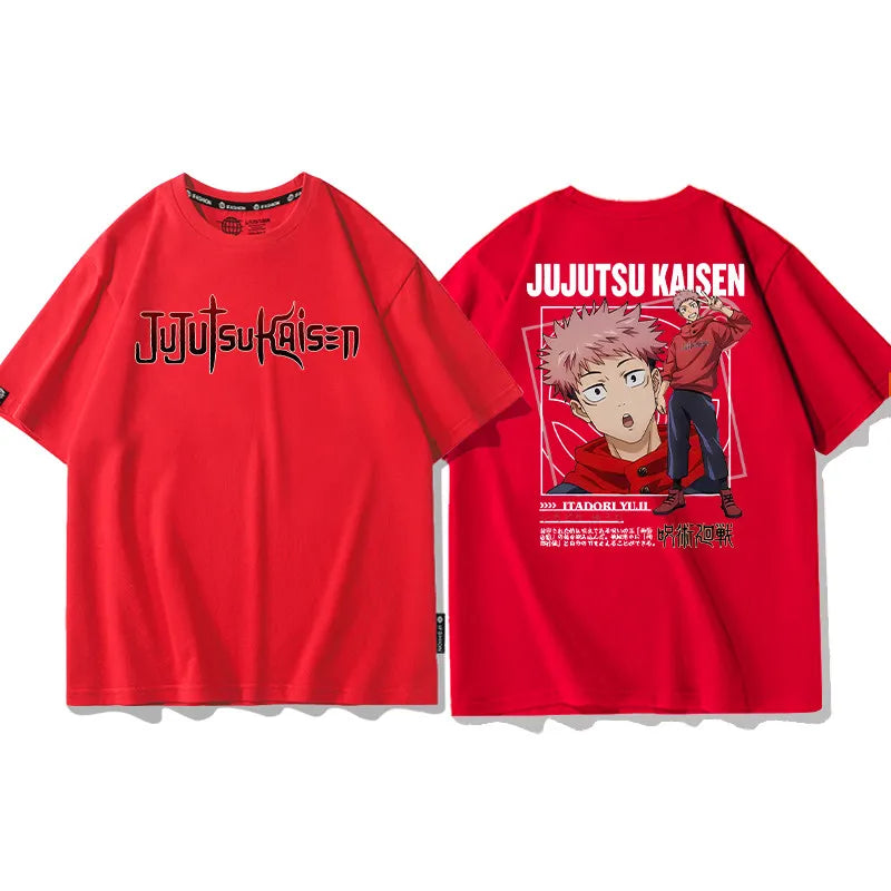 Summer Spell Battle Short Sleeve Fuhei Hui Wu Tiao Wu Hu Zhi You Ren Surrounding Pure Cotton Printed Men's and Women's T-shirt