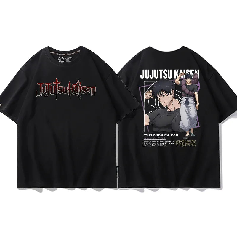 Summer Spell Battle Short Sleeve Fuhei Hui Wu Tiao Wu Hu Zhi You Ren Surrounding Pure Cotton Printed Men's and Women's T-shirt