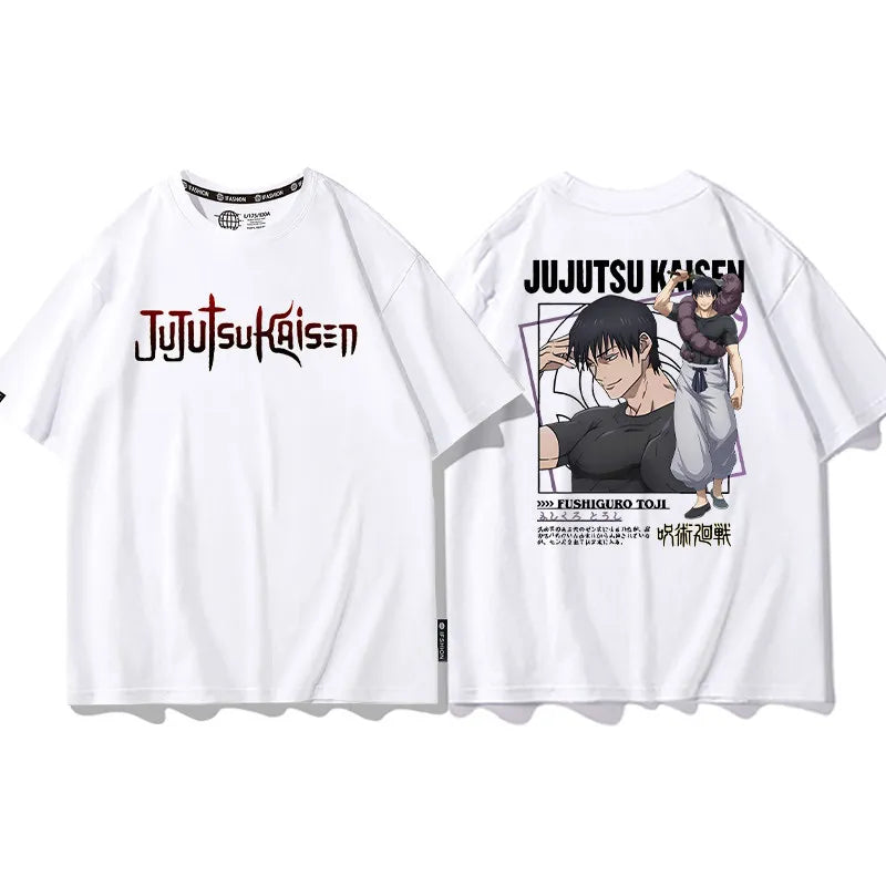 Summer Spell Battle Short Sleeve Fuhei Hui Wu Tiao Wu Hu Zhi You Ren Surrounding Pure Cotton Printed Men's and Women's T-shirt