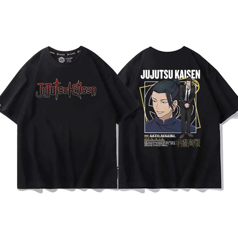 Summer Spell Battle Short Sleeve Fuhei Hui Wu Tiao Wu Hu Zhi You Ren Surrounding Pure Cotton Printed Men's and Women's T-shirt