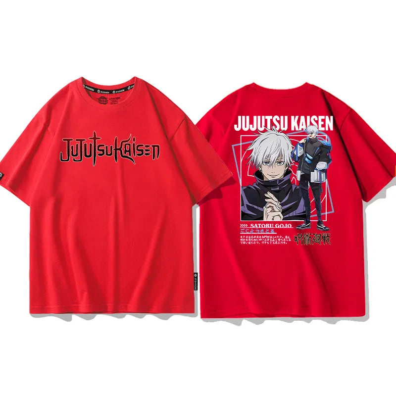 Summer Spell Battle Short Sleeve Fuhei Hui Wu Tiao Wu Hu Zhi You Ren Surrounding Pure Cotton Printed Men's and Women's T-shirt