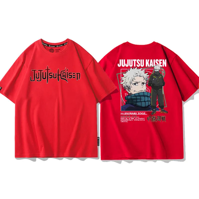 Summer Spell Battle Short Sleeve Fuhei Hui Wu Tiao Wu Hu Zhi You Ren Surrounding Pure Cotton Printed Men's and Women's T-shirt