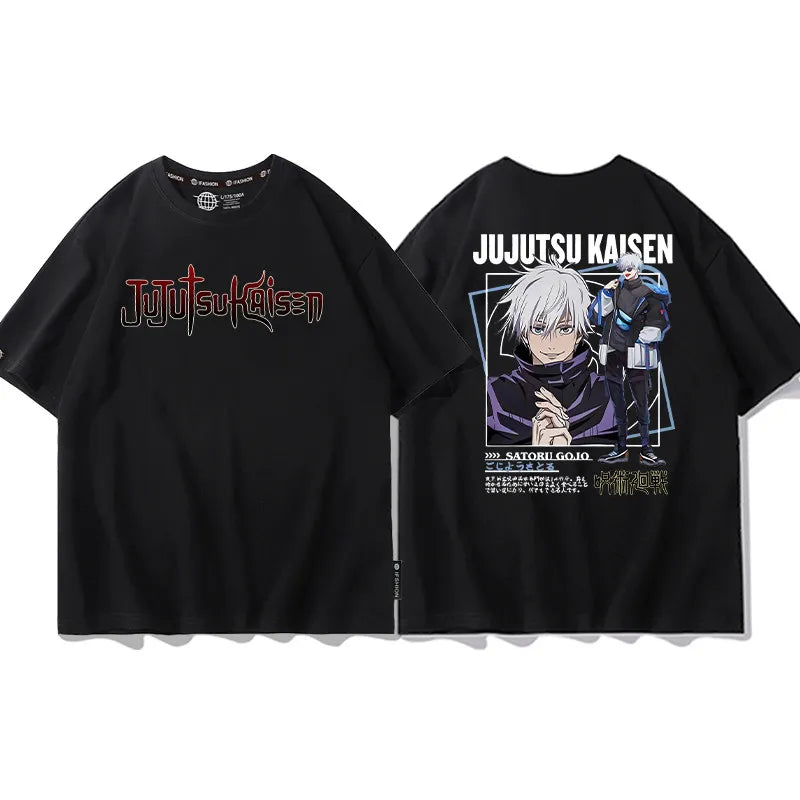 Summer Spell Battle Short Sleeve Fuhei Hui Wu Tiao Wu Hu Zhi You Ren Surrounding Pure Cotton Printed Men's and Women's T-shirt