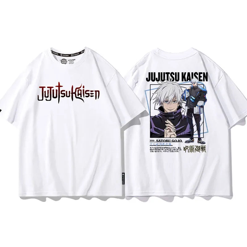 Summer Spell Battle Short Sleeve Fuhei Hui Wu Tiao Wu Hu Zhi You Ren Surrounding Pure Cotton Printed Men's and Women's T-shirt