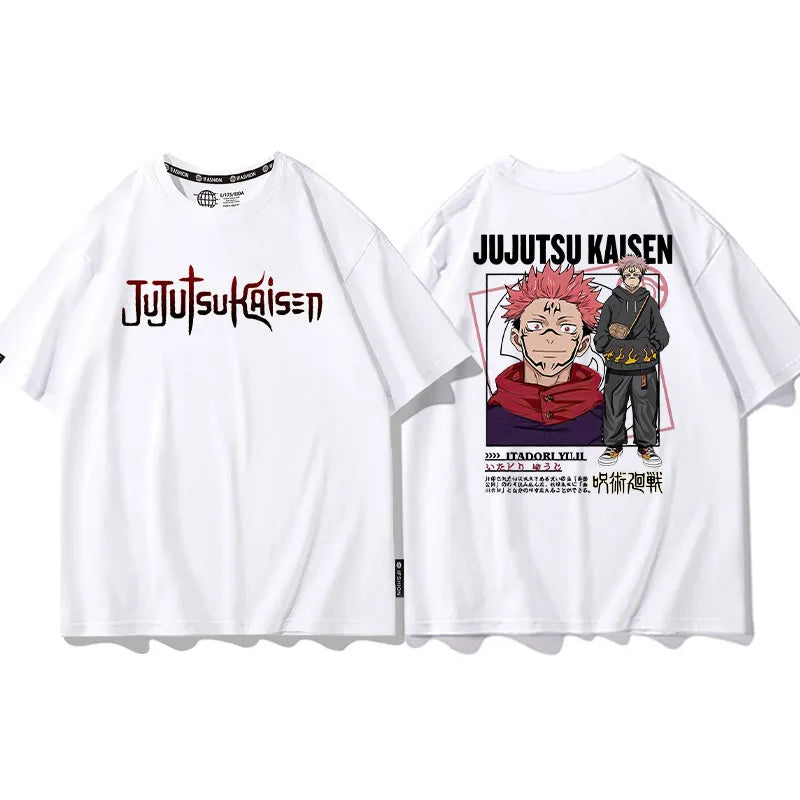 Summer Spell Battle Short Sleeve Fuhei Hui Wu Tiao Wu Hu Zhi You Ren Surrounding Pure Cotton Printed Men's and Women's T-shirt