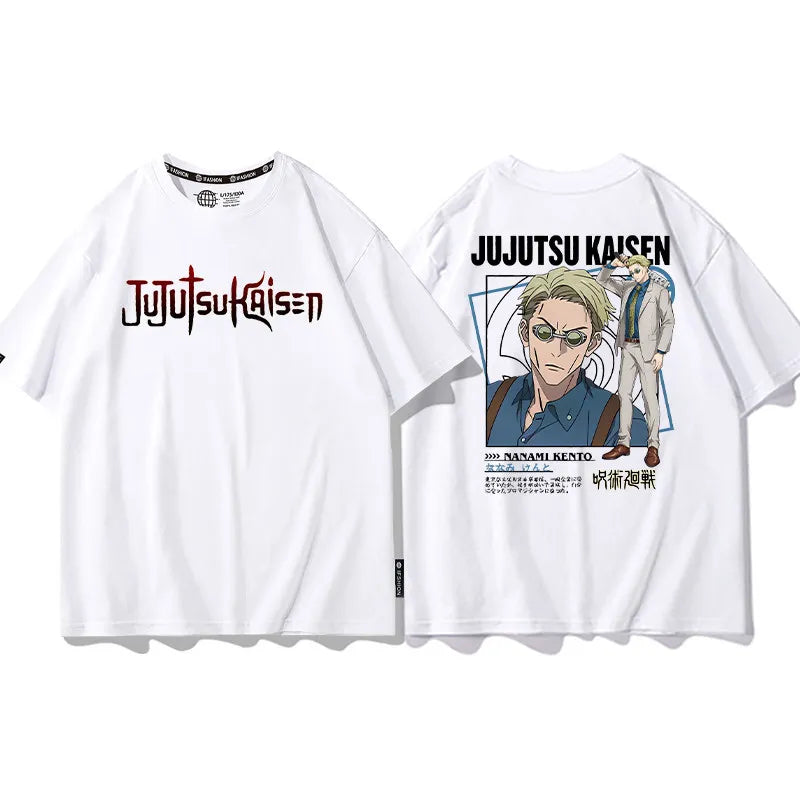 Summer Spell Battle Short Sleeve Fuhei Hui Wu Tiao Wu Hu Zhi You Ren Surrounding Pure Cotton Printed Men's and Women's T-shirt