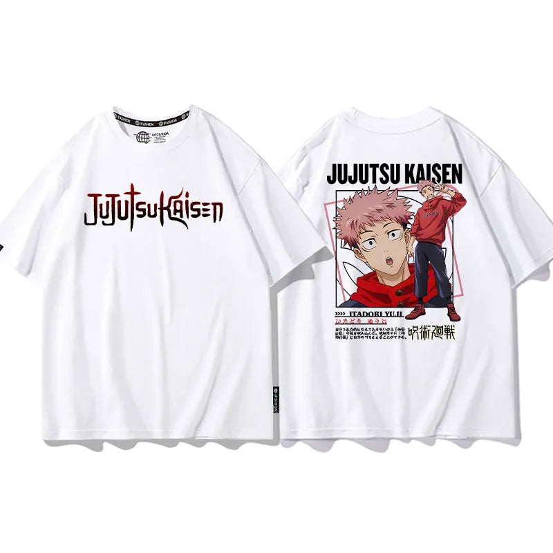 Summer Spell Battle Short Sleeve Fuhei Hui Wu Tiao Wu Hu Zhi You Ren Surrounding Pure Cotton Printed Men's and Women's T-shirt