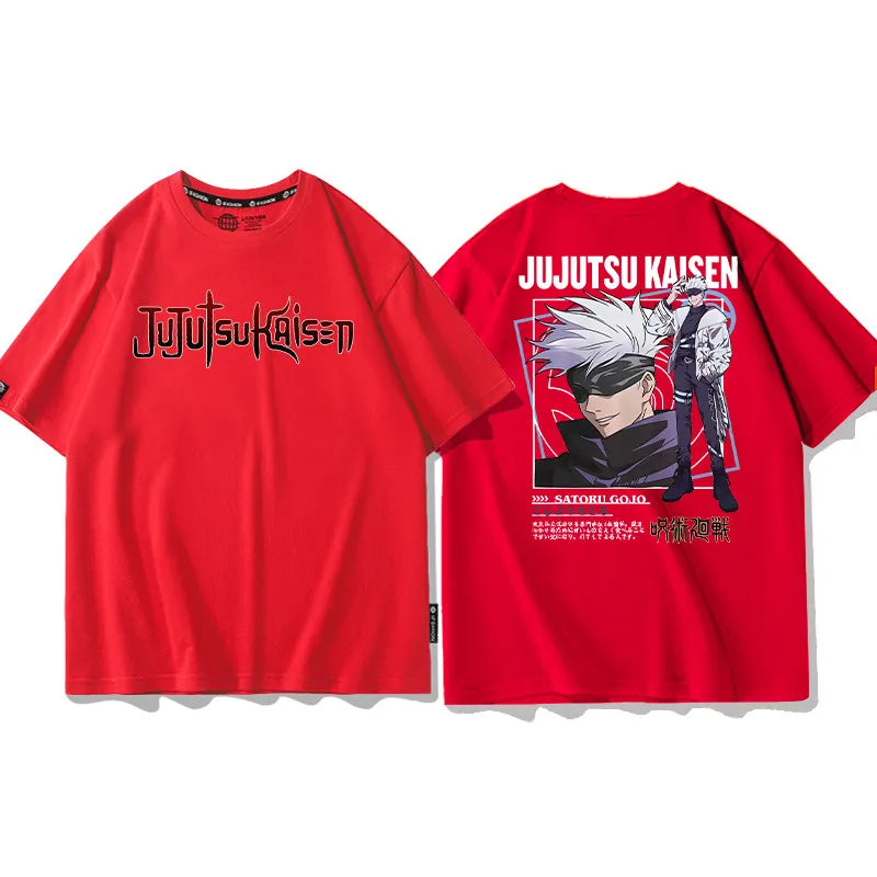 Summer Spell Battle Short Sleeve Fuhei Hui Wu Tiao Wu Hu Zhi You Ren Surrounding Pure Cotton Printed Men's and Women's T-shirt