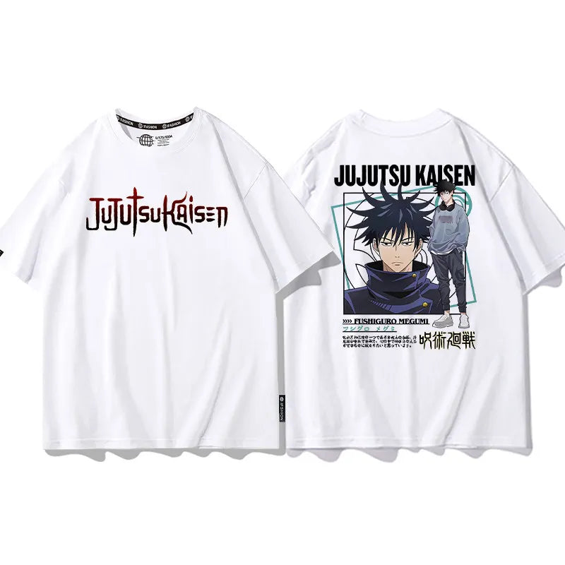 Summer Spell Battle Short Sleeve Fuhei Hui Wu Tiao Wu Hu Zhi You Ren Surrounding Pure Cotton Printed Men's and Women's T-shirt