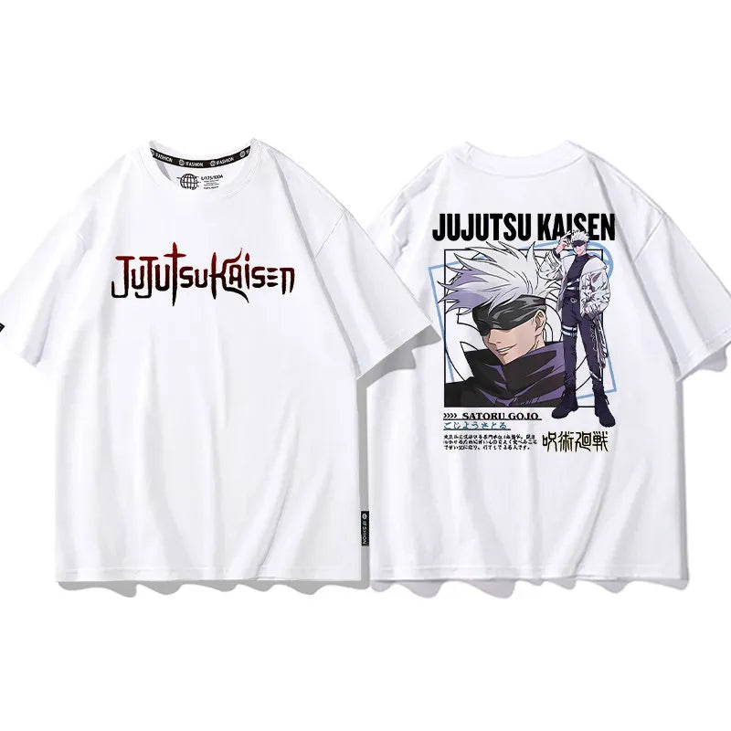 Summer Spell Battle Short Sleeve Fuhei Hui Wu Tiao Wu Hu Zhi You Ren Surrounding Pure Cotton Printed Men's and Women's T-shirt