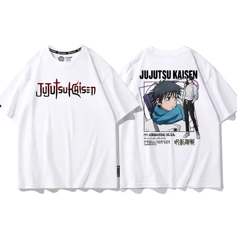 Summer Spell Battle Short Sleeve Fuhei Hui Wu Tiao Wu Hu Zhi You Ren Surrounding Pure Cotton Printed Men's and Women's T-shirt
