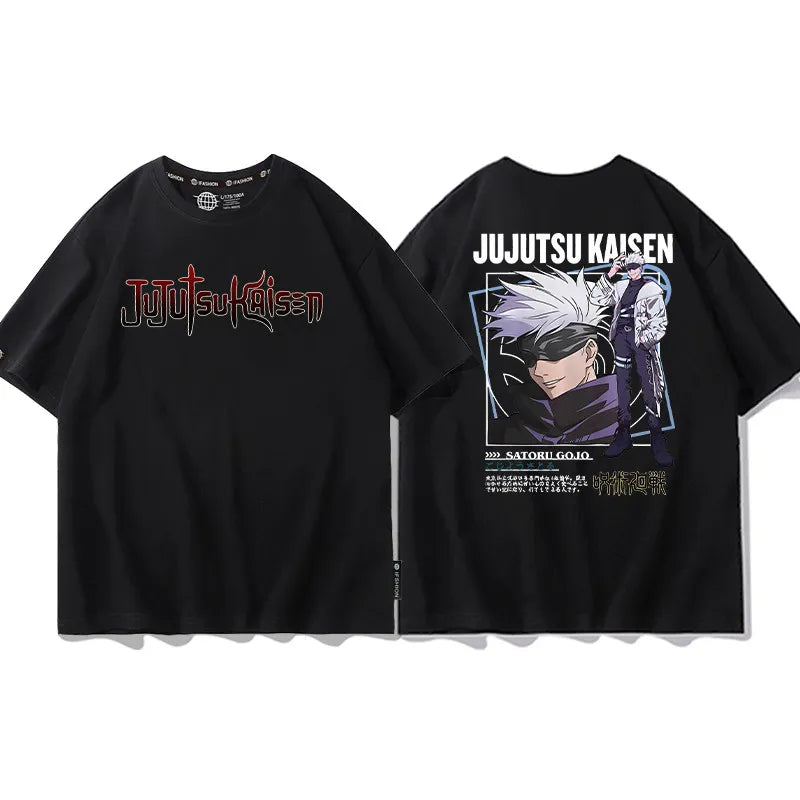 Summer Spell Battle Short Sleeve Fuhei Hui Wu Tiao Wu Hu Zhi You Ren Surrounding Pure Cotton Printed Men's and Women's T-shirt
